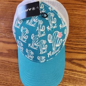ARIAT Womens Baseball Hat - NWT turquoise - white